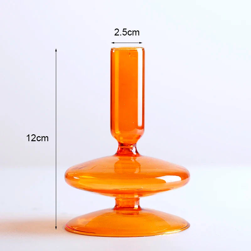 Romantic Glass Candle holder candlelight dinner Nordic Candlestick Wedding centerpieces Bougeoir Birthday living room home decor