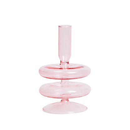 Taper Candle Holders Glass Candlesticks for Home Wedding Table Decoration Glass Vase Table Bookshelf Candles Stand