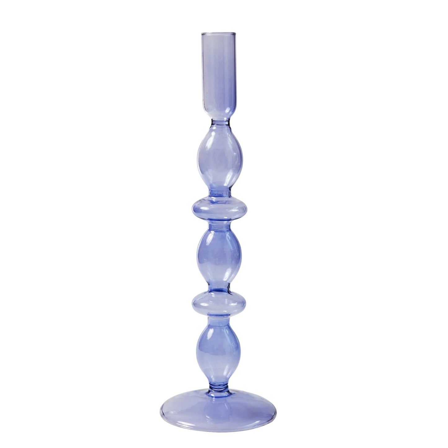 Lilac Candle Holders Glass Candlestick holder for Wedding Table Centerpieces Nordic Vase Home Decoration Gift