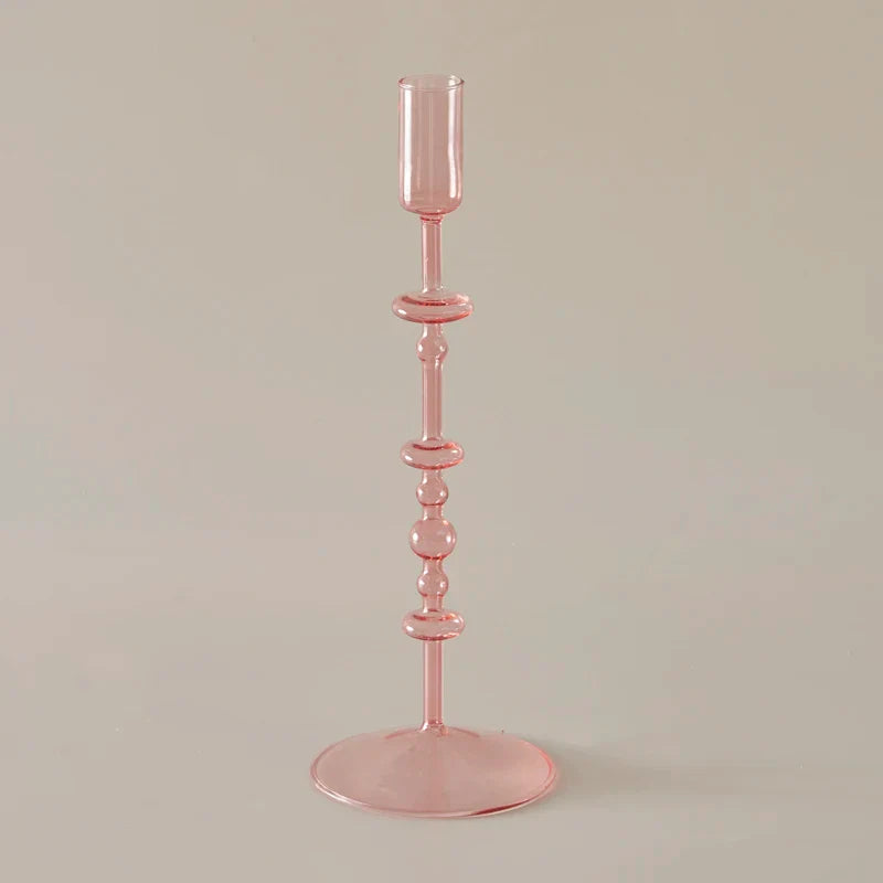 Slim Candlestick Holder Glass Candle Holders Home Decor Glass Table Candle Stand Holder Creative Decoration Ornament