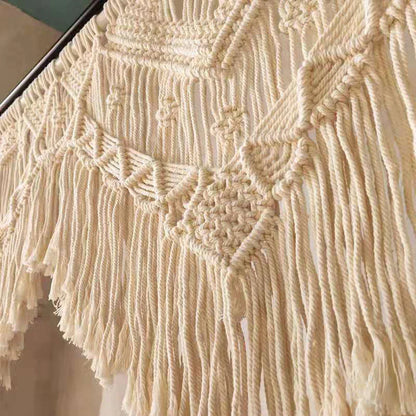 Nordic Handmade Cotton Wall Hanging Tapestry Macrame Wedding Backdrop Curtain Bohemia Tassel Wall Art Boho Home Decor