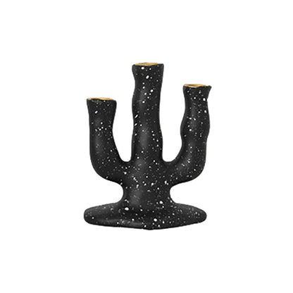 Ink Dot Resin Candle Holders Candlestick Photography Table Candle Stand Exquisite Candlestick Nordic Table Home Decor