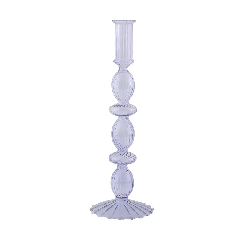 Glass Candle Holders Nordic Decor Taper Candle Holder Candlesticks for Home Wedding Room Decoration Party Vase Home Decor