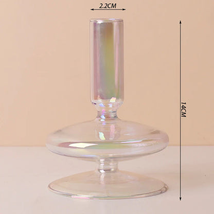 Romantic Glass Candle holder candlelight dinner Nordic Candlestick Wedding centerpieces Bougeoir Birthday living room home decor