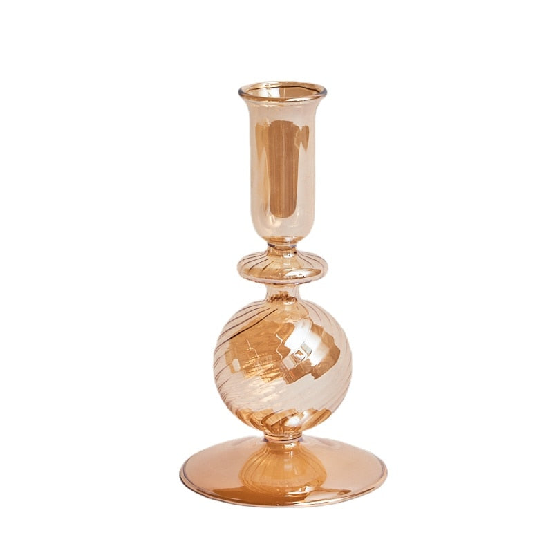 Retro Candlesticks Taper Candle Holders Tall Candlesticks Decoration Party Glass Vase Home Decor Wedding Decoration