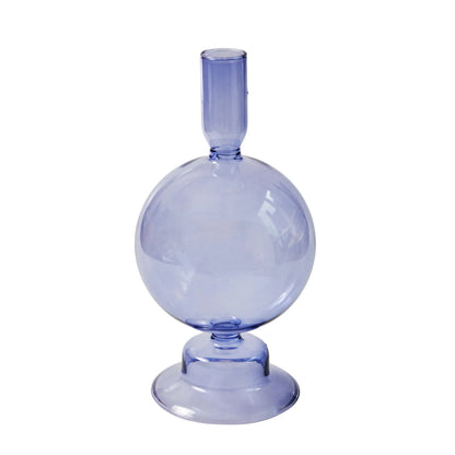 Lilac Candle Holders Glass Candlestick holder for Wedding Table Centerpieces Nordic Vase Home Decoration Gift