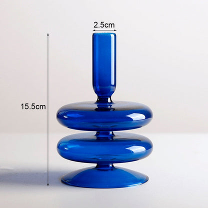 Romantic Glass Candle holder candlelight dinner Nordic Candlestick Wedding centerpieces  Birthday living room home decor