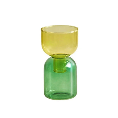 Glass Candle Holder Candles Stand Home Decor Terrarium Hydroponic Plant Flower Vase Decorative Bottle Bowl Container