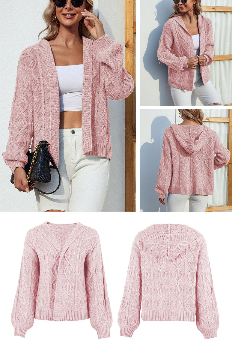 Fashion Twist Knitted Cardigan Coats for Women