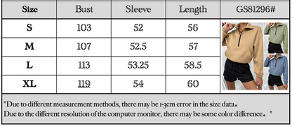 Casual Women Stand Collar Zipper Loose Hoodies