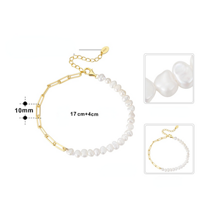 Fresh Water Pearl Gold Plated Sterling Sliver Bracelets