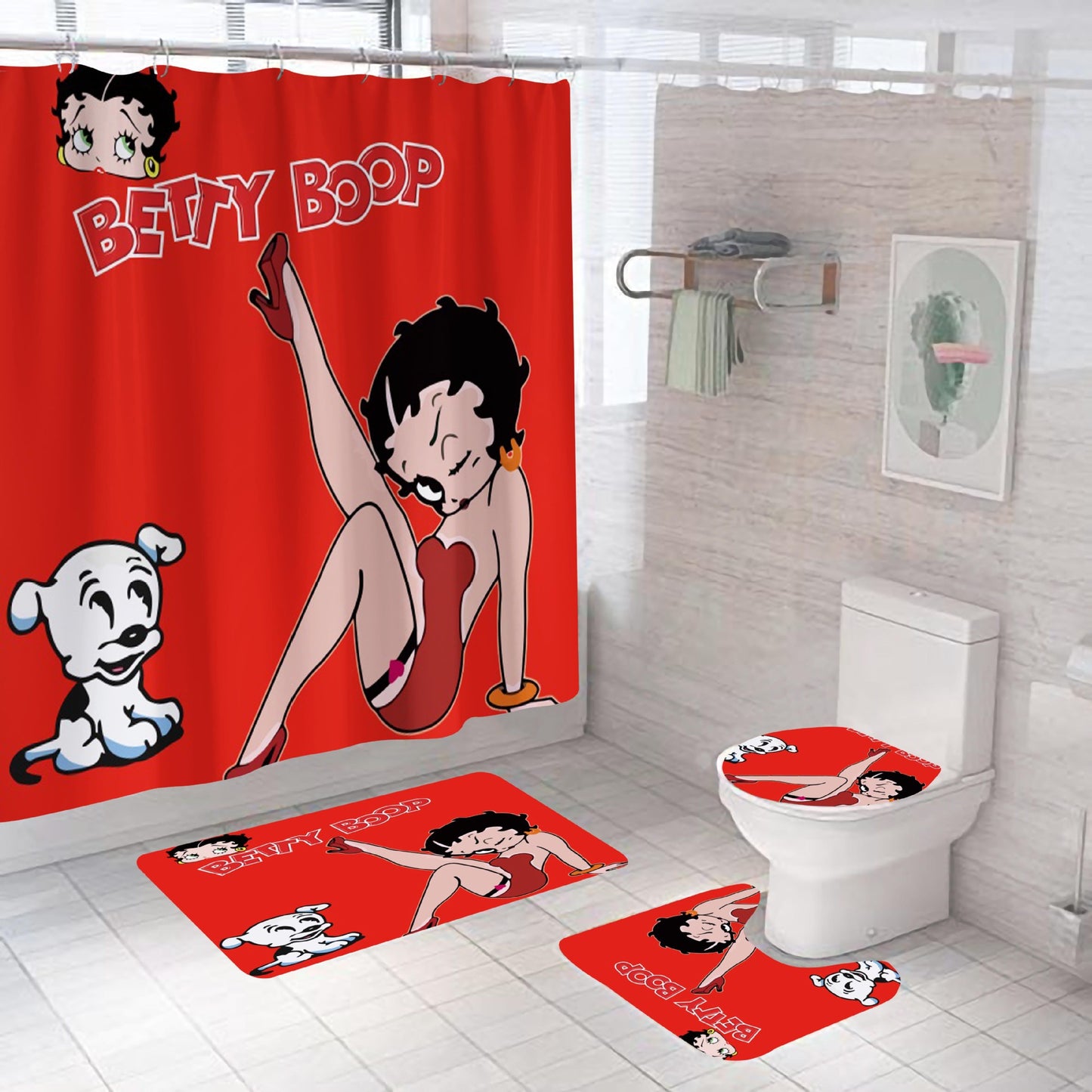 Betty Girl Fabric Shower Curtain Sets