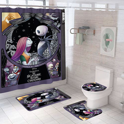 Happy Halloween Puppet Bathroom Fabric Shower Curtain Sets