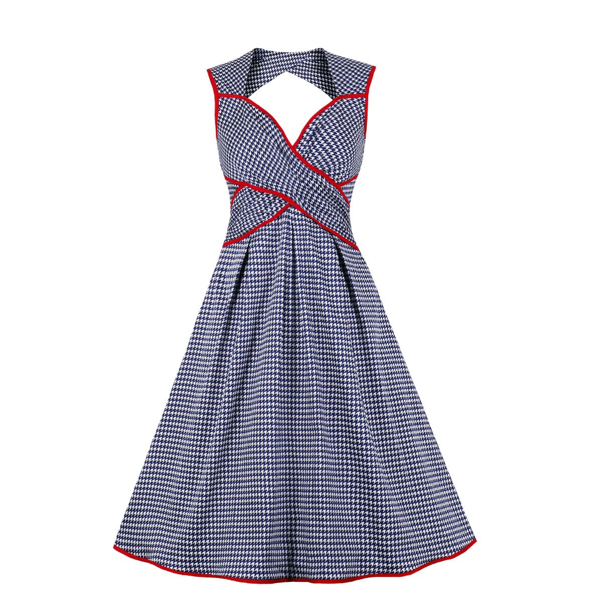 New Summer Women Vintage Bowknot Dresses-STYLEGOING