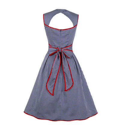 New Summer Women Vintage Bowknot Dresses-STYLEGOING