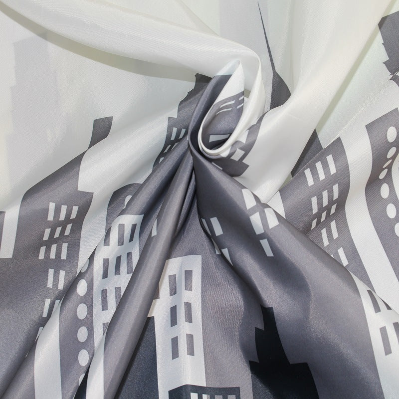 Simple Building Bathroom Fabric Shower Curtain-STYLEGOING