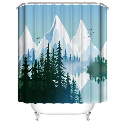 Northen Euro Snowberg Bathroom Fabric Shower Curtain Sets