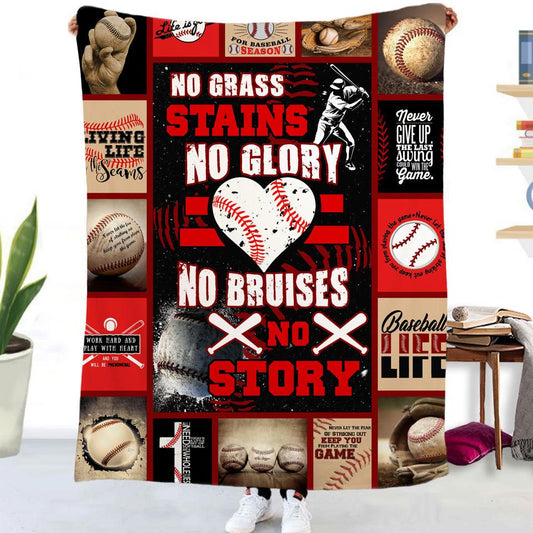 Red Sweetheart Baseball Fleece Soft Blanket--Free Shipping at meselling99