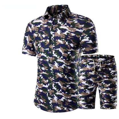 Summer Plus Sizes Short Sleeves T Shirts and Pants Sets for Men
