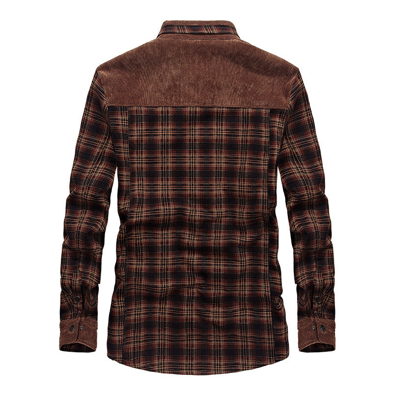 Casual Velvet Men's Warm Shirts Coat