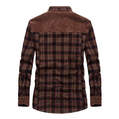 Casual Velvet Men's Warm Shirts Coat