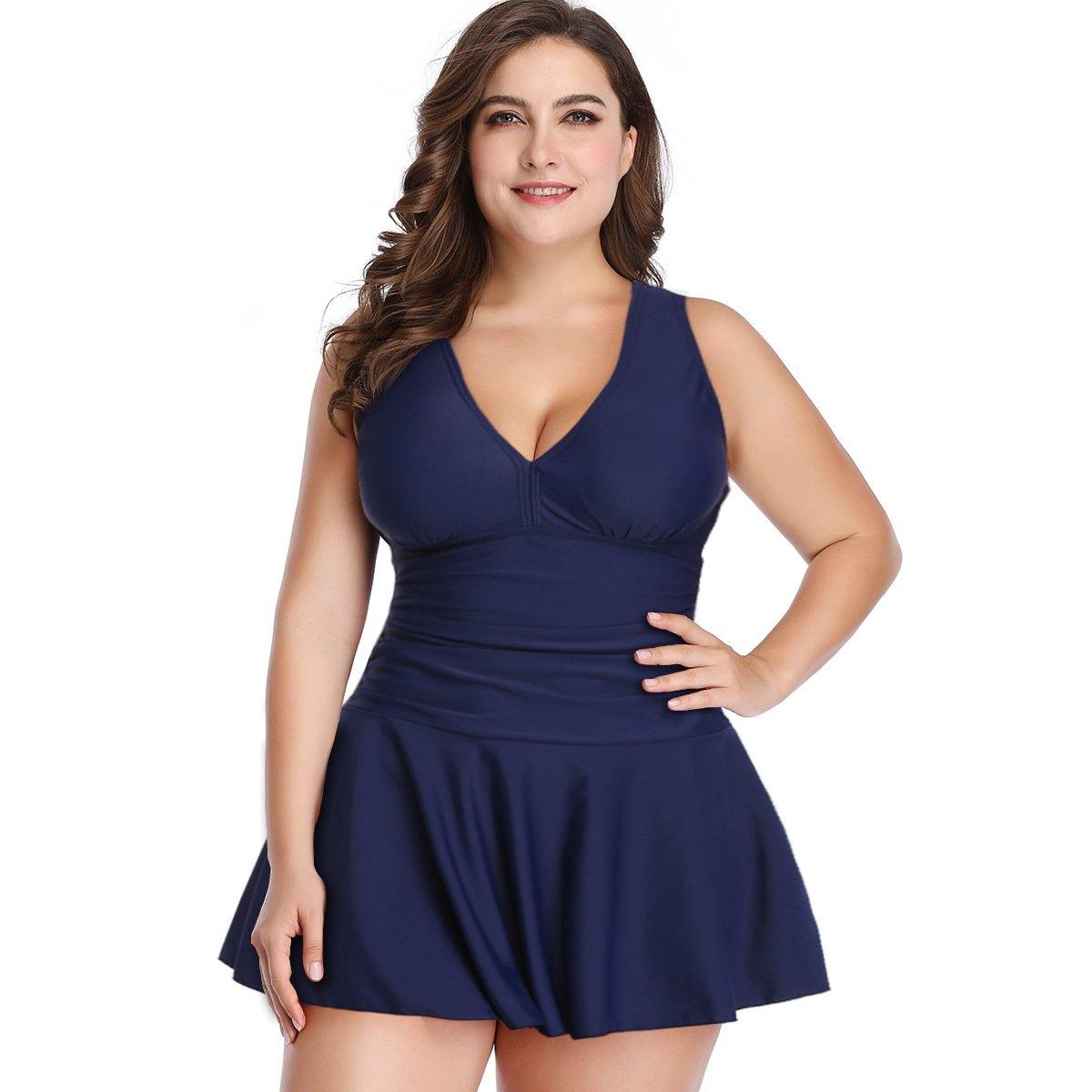 Plus Size Floral Print Hot Spring Swimwear-STYLEGOING
