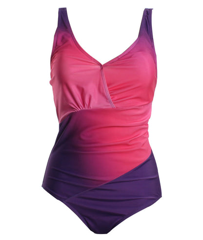 Rose Rainbow Plus Sizes Women's One Piece Swimwear