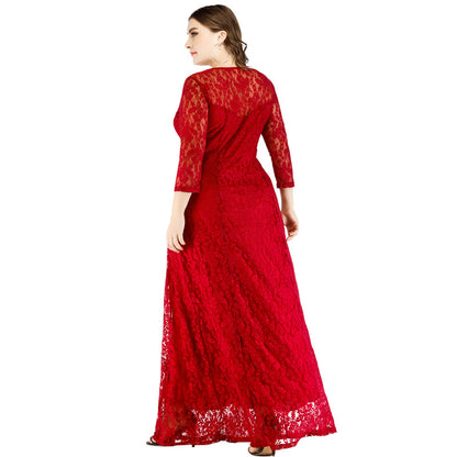 Plus Sizes Lace Evening Party Dresses for Women
