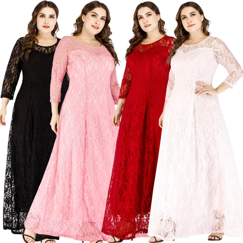 Plus Sizes Lace Evening Party Dresses for Women