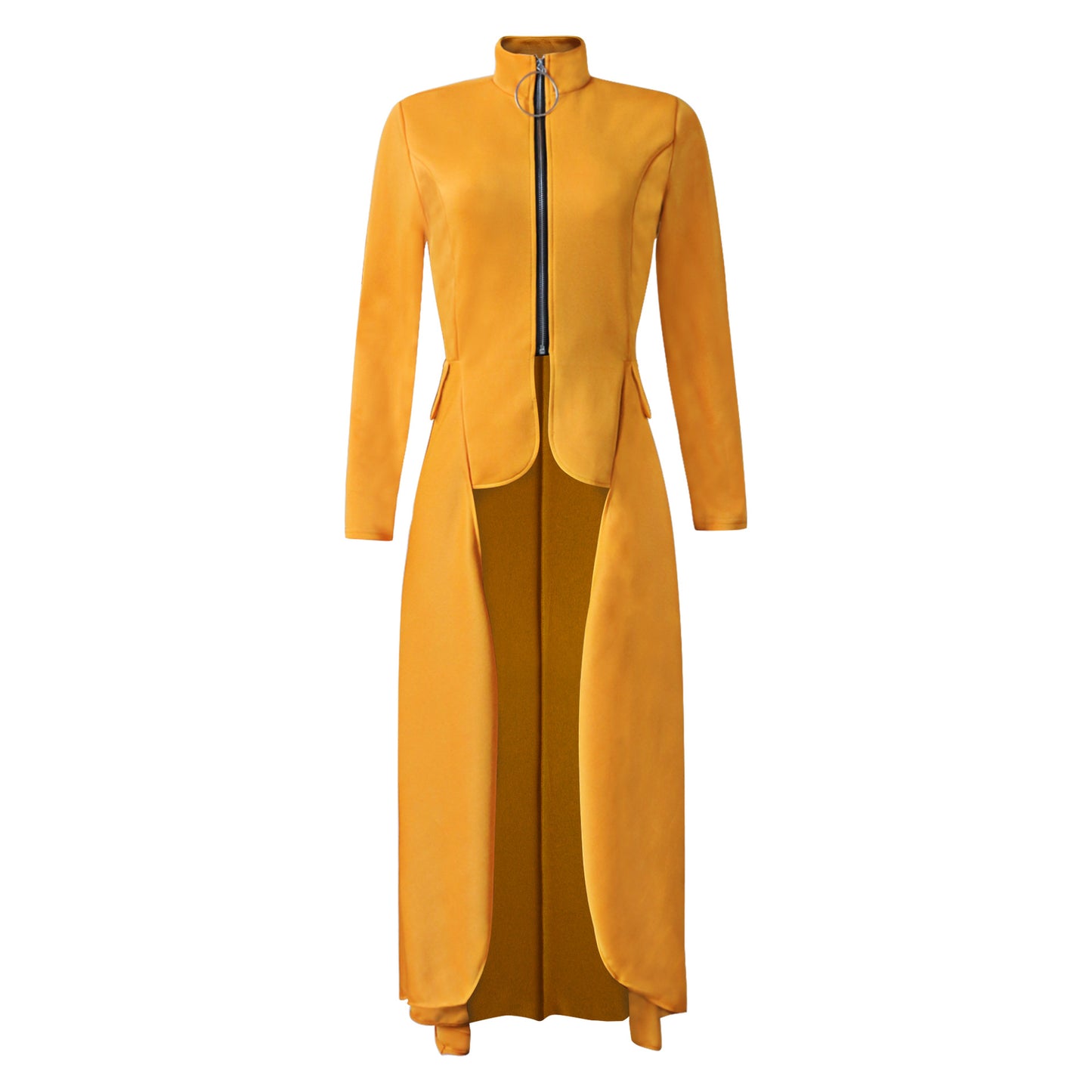 Casual Zipper Irregular Zipper Long Dresses