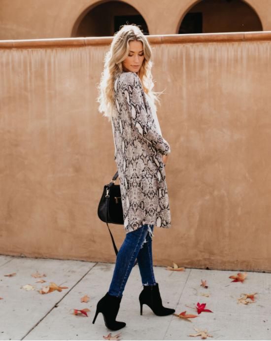 Fashion Camouflage Fall Long Cardigan Overcoat-STYLEGOING