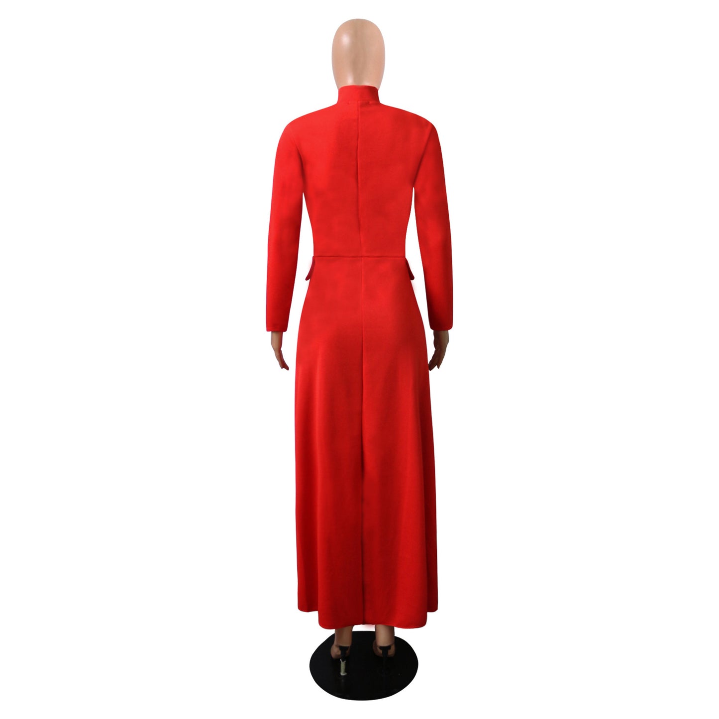 Casual Zipper Irregular Zipper Long Dresses