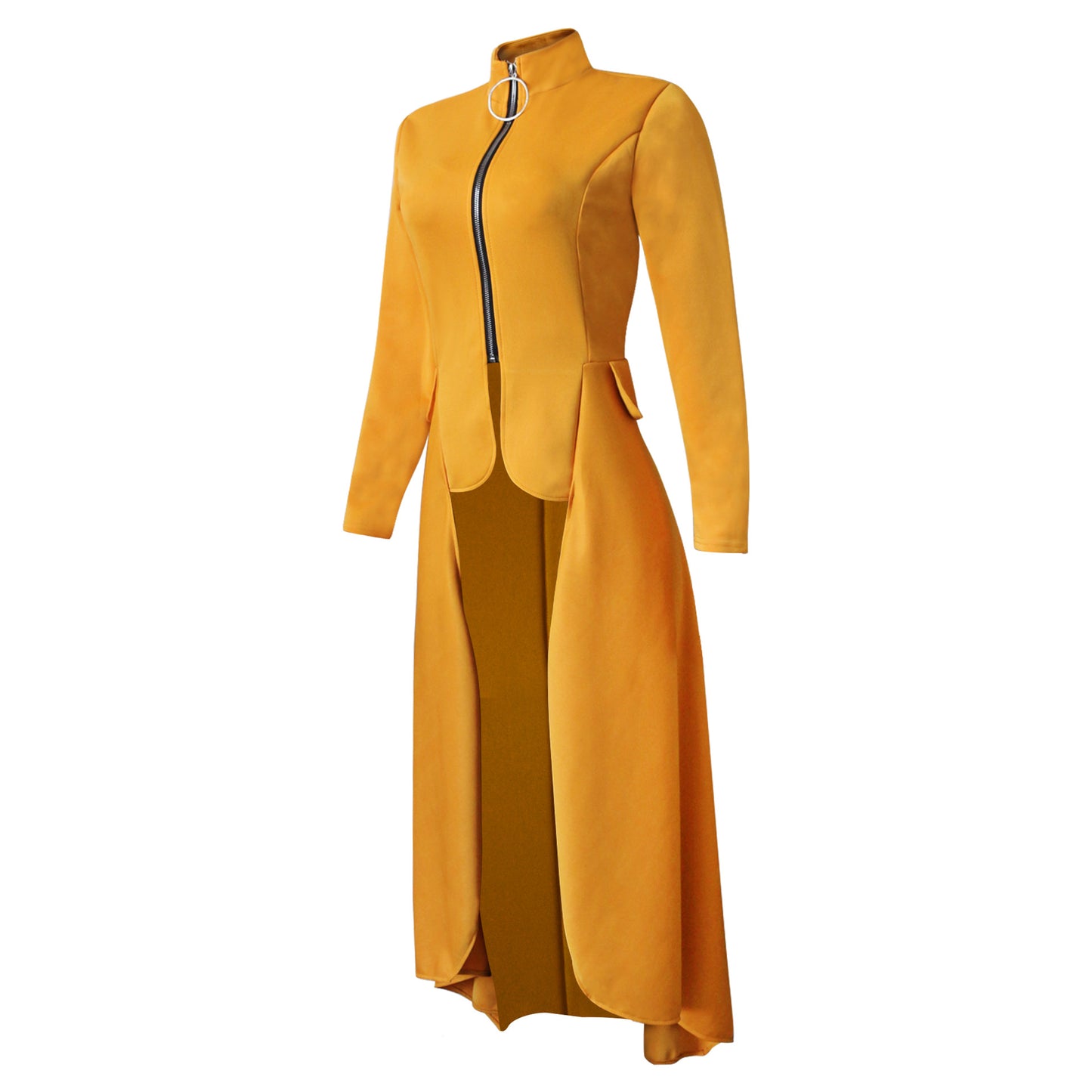 Casual Zipper Irregular Zipper Long Dresses