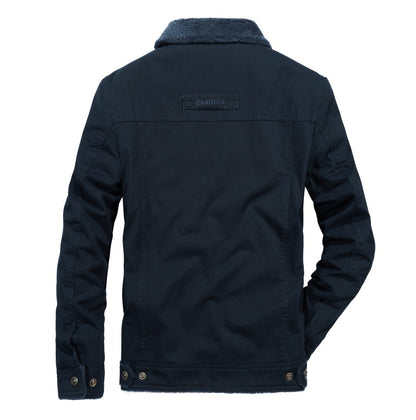 Winter Turnover Collar Warm Thicken Men's Outerwear