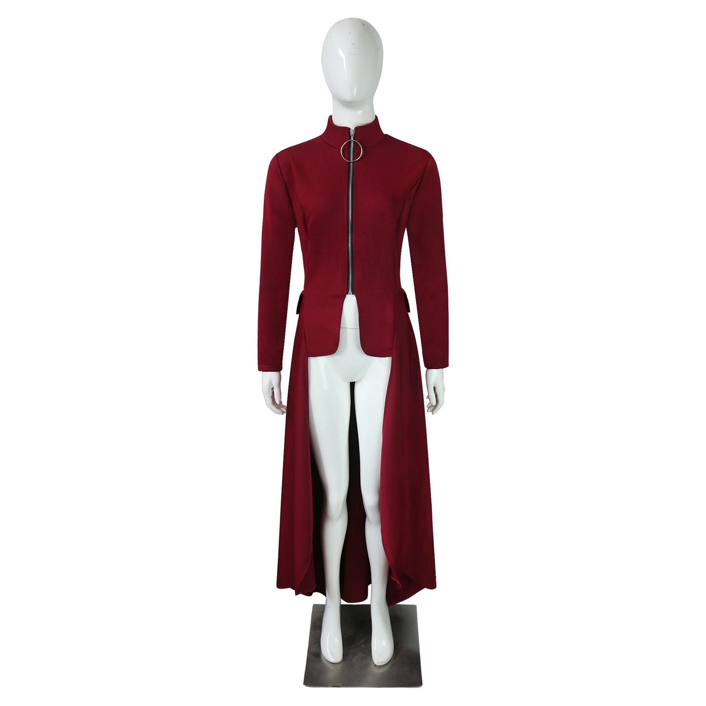 Casual Zipper Irregular Zipper Long Dresses