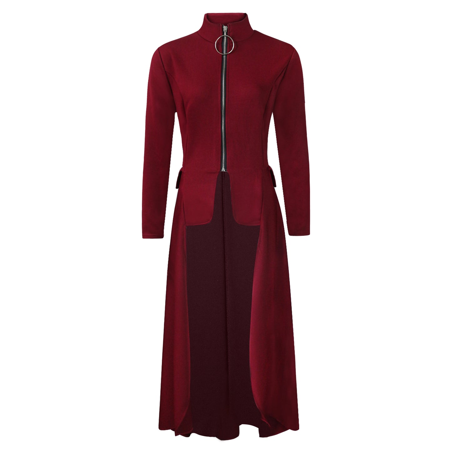 Casual Zipper Irregular Zipper Long Dresses