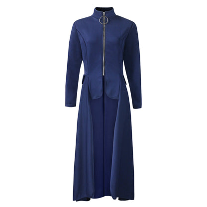 Casual Zipper Irregular Zipper Long Dresses