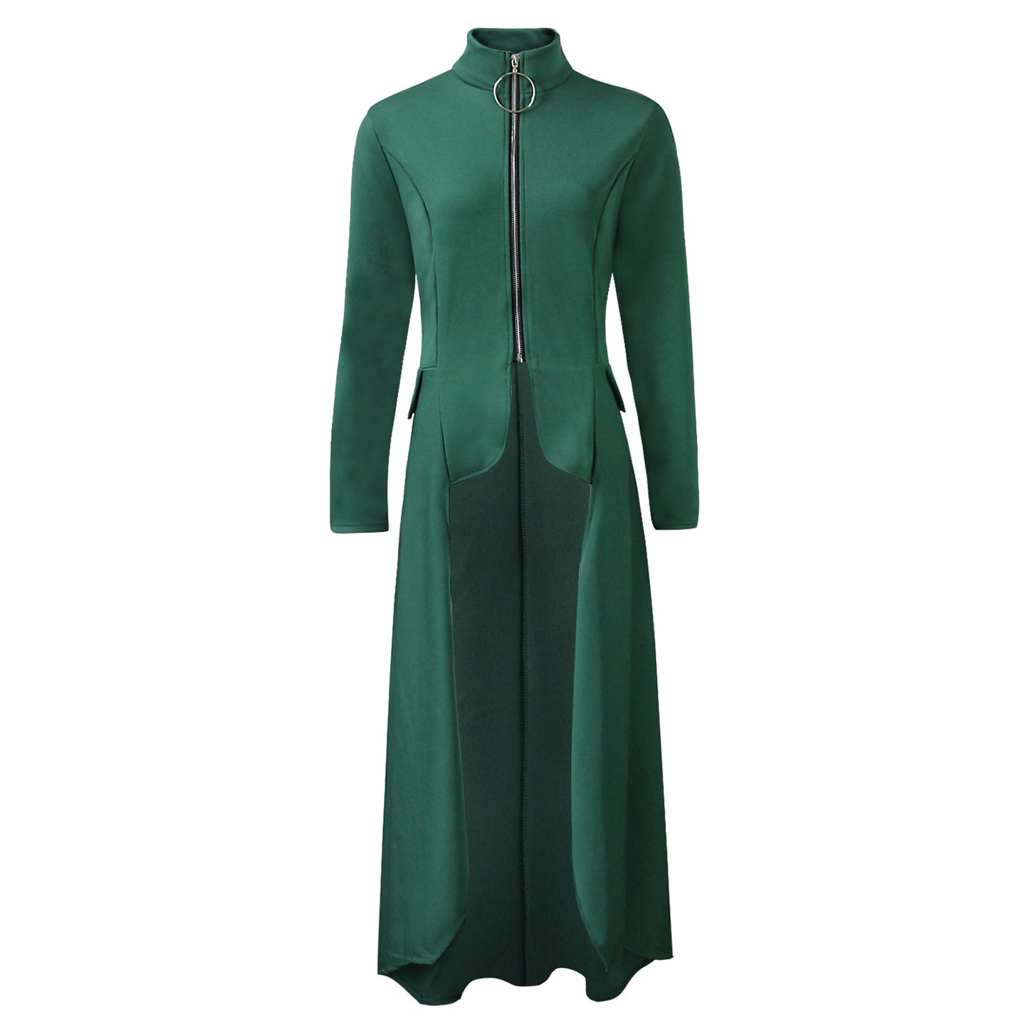 Casual Zipper Irregular Zipper Long Dresses