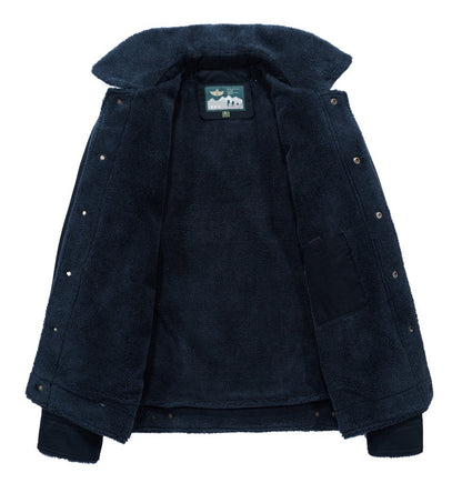 Winter Turnover Collar Warm Thicken Men's Outerwear