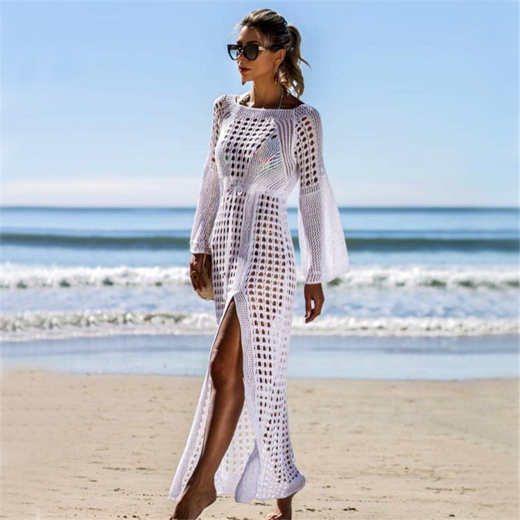 Sexy Knitted Crochet Summer Holiday Bikini Cover Up Dresses