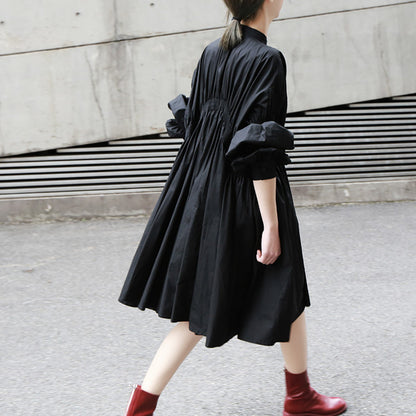 Designed Women Irregular Puff Sleeves Dresses