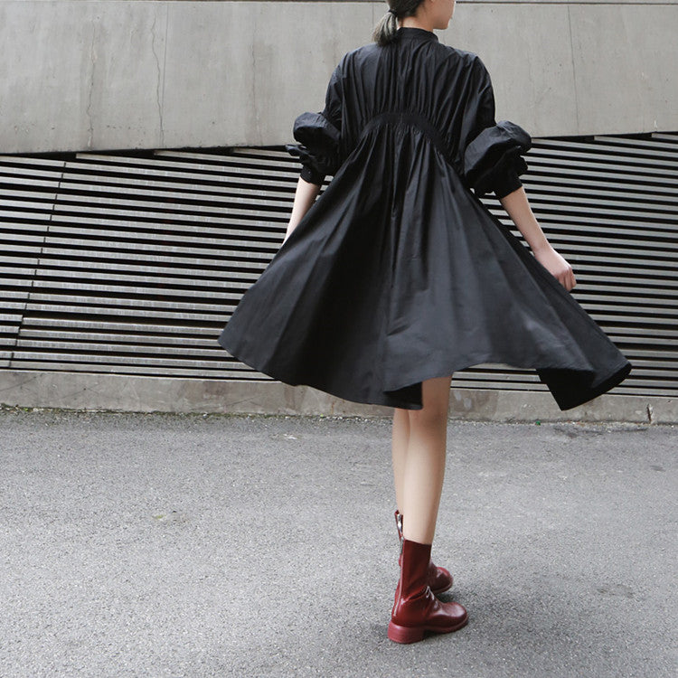 Designed Women Irregular Puff Sleeves Dresses