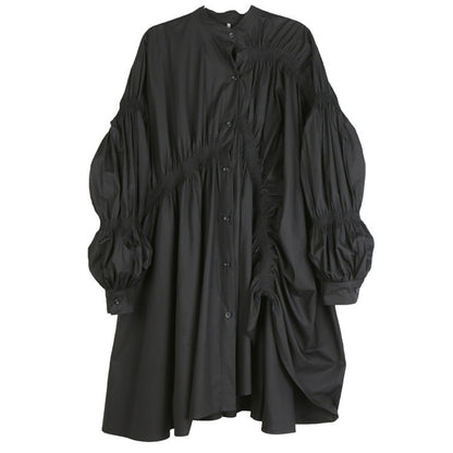 Designed Women Irregular Puff Sleeves Dresses