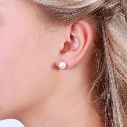 Fresh Water Pearl Sterling Silver Studs for Women