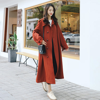 Vintage Long Fall Overcoat for Women