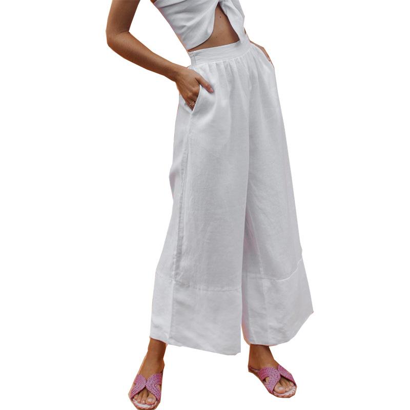 Women Linen Loose Casual Pants-STYLEGOING