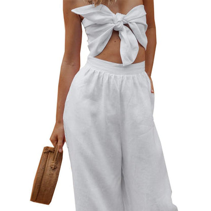 Women Linen Loose Casual Pants-STYLEGOING