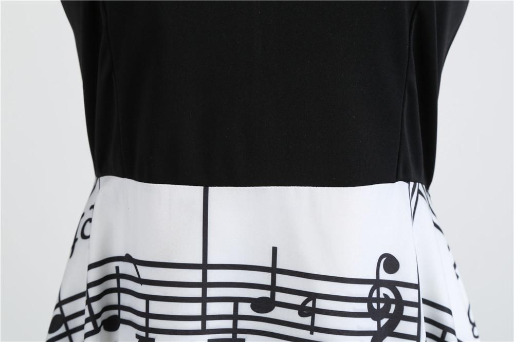 Summer Women Musical Not Sleeveless Dresses-STYLEGOING
