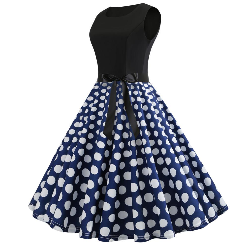 Summer Women Musical Not Sleeveless Dresses-STYLEGOING