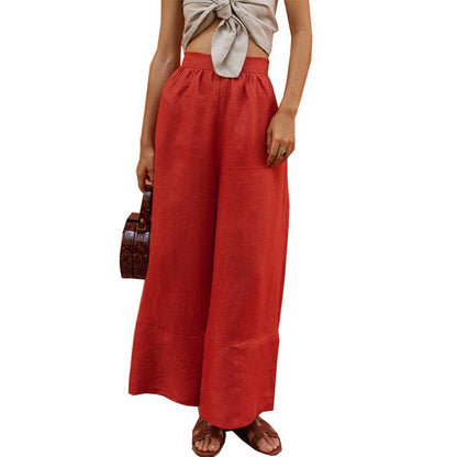 Women Linen Loose Casual Pants-STYLEGOING